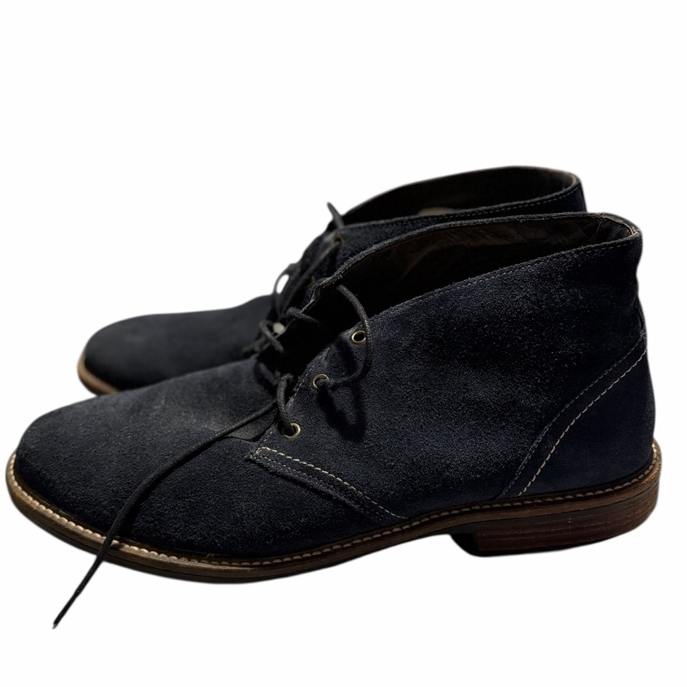 RARE NAOT Pilot Men’s Chukka Boots 46 US 12 Blue Denim Suede Lace-Up Ankle Boots